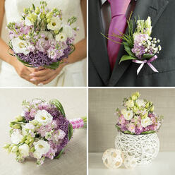 In this image, a bridal bouquet designed for a Stanmore wedding is held gently at waist height, its rounded form brimming with soft, early-morning colours. At the centre, velvety lisianthus in creamy ivory open like miniature roses, their layered petals catching the light in a way that makes them appear almost translucent. Around them, pastel hydrangea in the palest lilac and lavender create a pillowy backdrop, while playful lilac allium pop up as small, spherical accents, their star-shaped florets adding a subtle sense of movement. The colour palette is cool and soothing-ivory, lilac, and powdery lavender-balanced by fresh green foliage that threads through the bouquet, offering gentle contrast and a crisp, garden-fresh feel. The stems are wrapped neatly, the binding smooth and firm under the hand, giving the bouquet a reassuring weight without feeling heavy. Soft natural light, like what you might find filtering through windows along Marsh Lane on a calm morning, grazes the blooms, creating a serene glow that feels both youthful and refined. The imagined scent is subtle: a quiet blend of sweet floral notes and leafy freshness that mirrors the bouquet's understated elegance. This is the kind of arrangement a couple might choose from Flower Delivery Stanmore for a ceremony in a local church or a reception at a nearby venue, knowing each flower carries meaning as well as beauty. It suggests intimacy and commitment, a bouquet meant to be carried close to the heart, its gentle hues echoing the promise of a lifelong partnership.