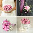 A close view of a groom's boutonniere shows a single pink rose resting proudly on the lapel of a charcoal-coloured suit, a delicate floral accent designed to complement rather than overpower. The rose is full and gently unfurling, its petals tightly layered at the centre and opening more loosely around the edges, displaying variations of rosy blush and softer pastel pink. Fine sprigs of greenery, perhaps a polished leaf folded neatly behind the bloom, offer a clean, sculptural backdrop, while tiny clusters of baby's breath add a light, airy touch at the edges. The stem is wrapped with a slim velvet ribbon, which introduces a soft, tactile richness when seen against the tailored fabric of the jacket. The contrast between the dark, matte suit and the luminous flower draws the eye upward, suggesting a poised groom standing in soft natural light at a wedding in Stanmore, maybe on the way into a local church or a reception venue off Stanmore Hill. The boutonniere feels timeless yet current, reflecting the style often favoured by couples in the area who appreciate simple, well-made details. You can almost sense the anticipation in the air: the rustle of guests taking their seats, the gentle clink of cufflinks, and somewhere nearby, the scent of fresh flowers prepared for the day's celebrations. Every aspect of this small arrangement-from the balance of colour to the tidy finish of the ribbon-tells of careful hands and a florist's understanding of how a single rose can carry emotion and meaning.
